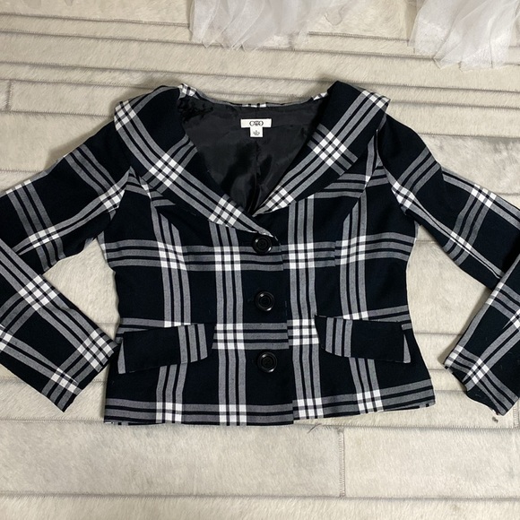 Women’s plaid black /white blazer! Work, business, office! Size S - Picture 9 of 17